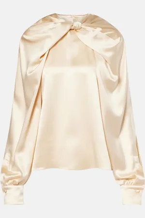 Max Mara Elegante Key torchon silk satin blouse
