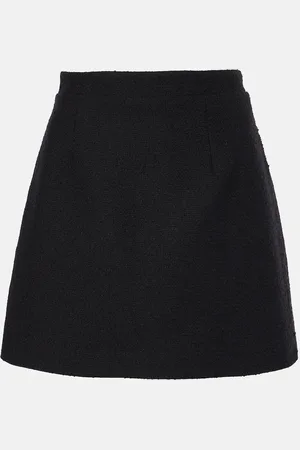 Patou Iconic wool and cotton-blend miniskirt