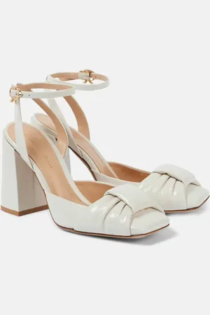 Gianvito Rossi Draped Bow 90 patent leather pumps