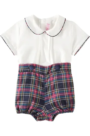 La Coqueta Baby Pablo Tartan top and shorts set