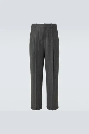 Saint Laurent Pinstripe wool and cashmere suit pants
