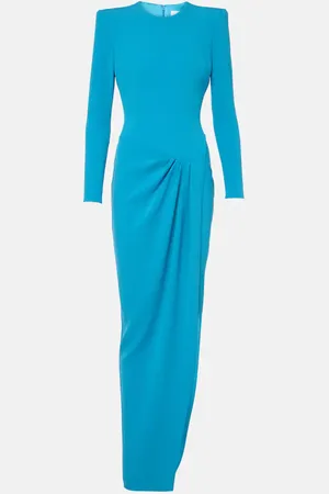 ALEX PERRY Draped asymmetric crÃªpe gown