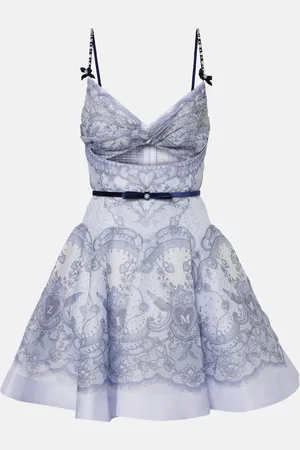 ZIMMERMANN Crush Twist Front bow-detail lace minidress