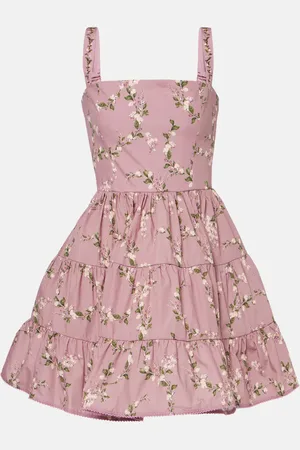 Agua by Agua Bendita Lima Wisteria floral cotton minidress