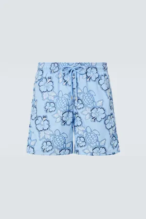 Vilebrequin Hibiscus embroidered swim trunks