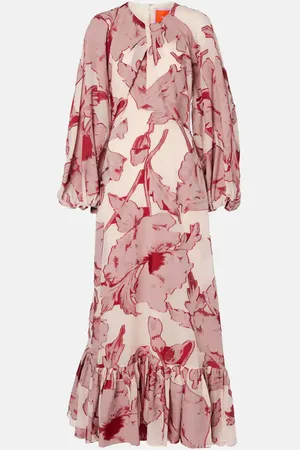 La DoubleJ Eve-Ning floral silk-blend gown