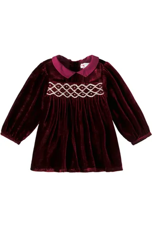 BONPOINT Baby TrinitÃ© smocked velvet dress