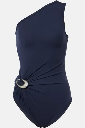 Bottega Veneta Gathered one-shoulder swimsuit