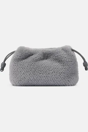 Loewe Flamenco Small faux fur clutch