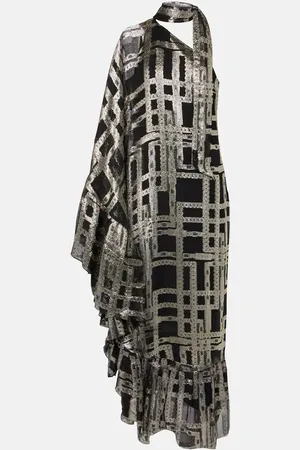 ‎Taller Marmo‎ Betsy printed asymmetric silk-blend maxi dress