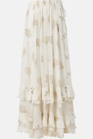 Chloé ChloÃ© Floral jacquard muslin maxi skirt