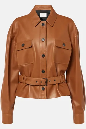 Saint Laurent Saharienne cropped leather jacket