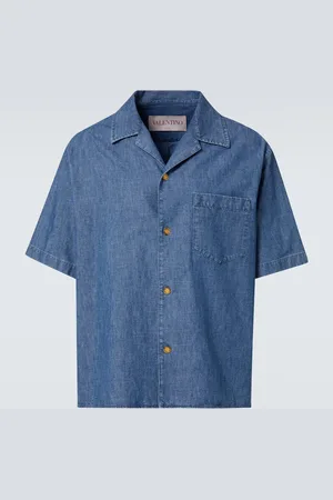 VALENTINO Denim bowling shirt