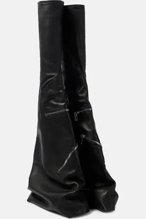 Rick Owens Cargoflares leather knee-high boots