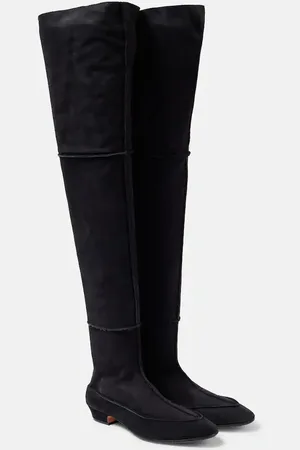 The Row Hereditas 25 suede over-the-knee boots
