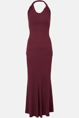 TOVE Eleanor halterneck jersey maxi dress