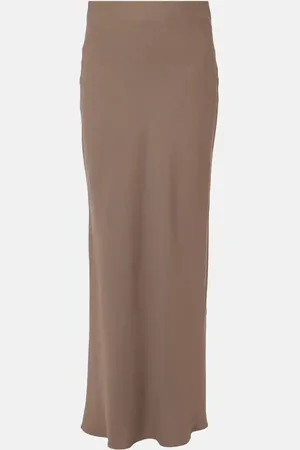 Brunello Cucinelli High-rise twill maxi skirt