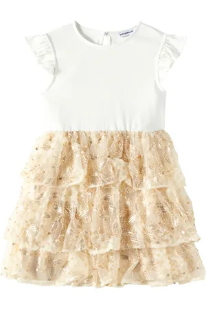 Self-Portrait Sequined jersey and tulle dress