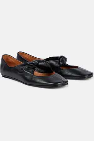Alexander McQueen Bow-detail leather ballet flats