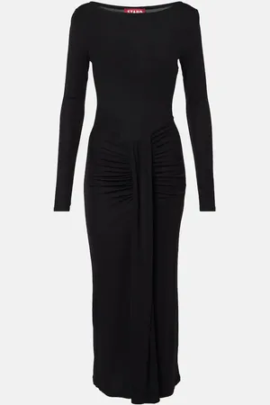 Staud Ruched jersey midi dress