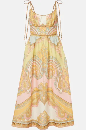 ZIMMERMANN Maxine Picnic paisley linen bustier dress