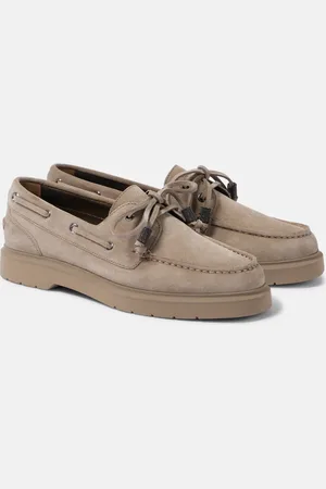 Brunello Cucinelli Monili suede boat shoes