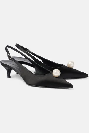 MAGDA BUTRYM Embellished satin slingback pumps