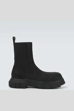Rick Owens Beatle Tractor suede Chelsea boots