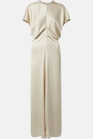 Totême Bridal Slouch draped satin maxi dress