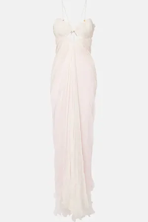 MARIA LUCIA HOHAN Lorelai draped silk mousseline gown