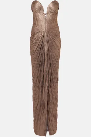 MARIA LUCIA HOHAN Tia draped off-shoulder corset gown
