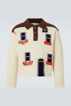 J.W.Anderson House intarsia wool polo sweater