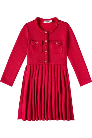 Self-Portrait Embellished pleated dress