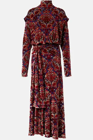 Paco rabanne Draped jacquard maxi dress