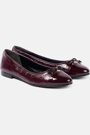 Tory Burch Croc-effect leather ballet flats