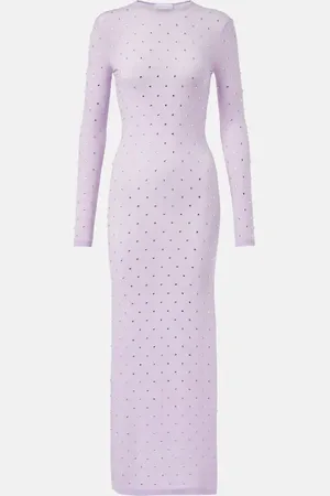 Paco rabanne Second Skin embellished jersey maxi dress