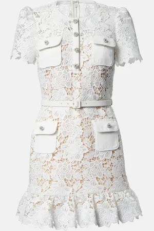 Self-Portrait Floral lace minidress