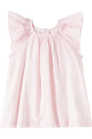 BONPOINT Baby Carmella smocked checked cotton dress