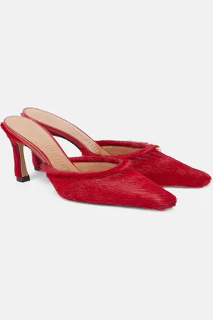 The Attico Juno 75 calf hair mules