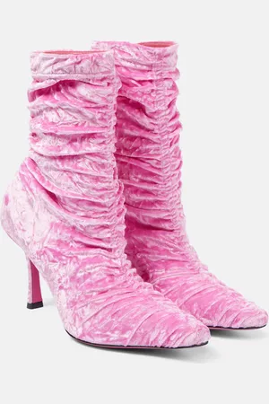 Jimmy Choo Lotta 85 crushed velvet ankle boots