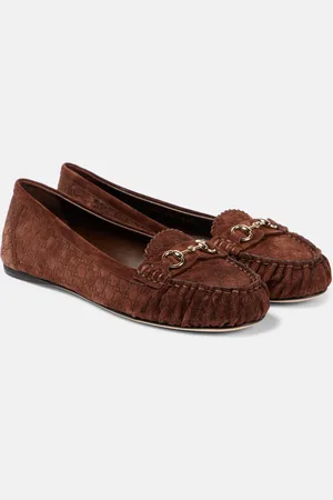 Gucci GG Horsebit suede ballet flats
