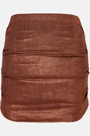 Jade Swim Thea ruched terry miniskirt