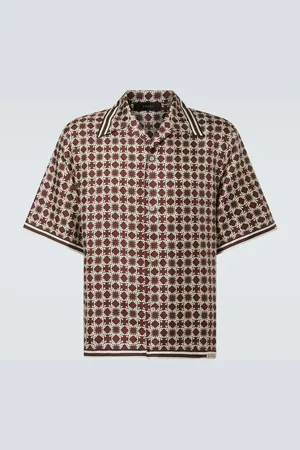 AMIRI Ma Quad silk bowling shirt