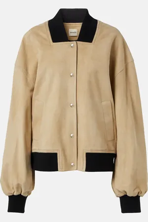 Khaite Spence suede bomber jacket