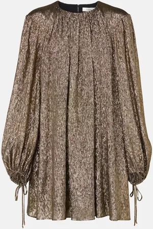 Chloé ChloÃ© Balloon-sleeve silk-blend minidress