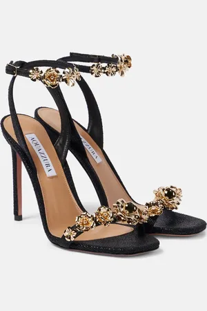 Aquazzura Bloom 105 embellished sandals