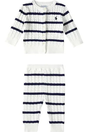 Ralph Lauren Baby striped cotton cardigan and pants set