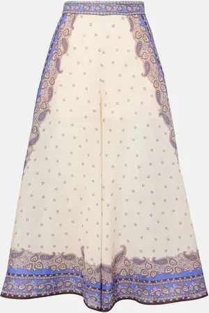 ZIMMERMANN Maxine paisley ramie culottes