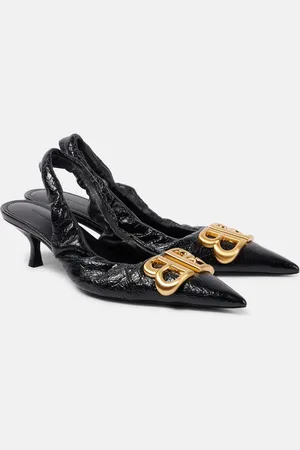 Balenciaga Monaco leather slingback pumps
