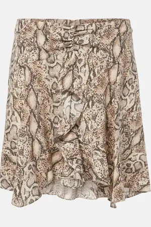 Isabel Marant Ozany snake-print silk-blend miniskirt